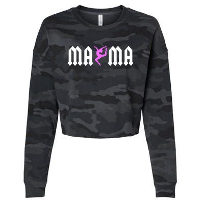 Gymnastics Mama Design For Tumbling Mom Gymnast Support Gift Cropped Pullover Crew