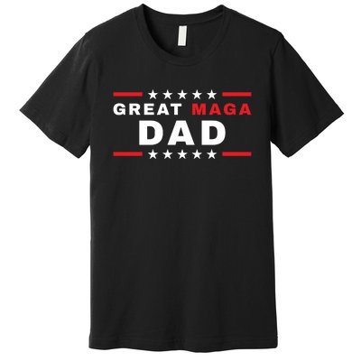 Great MAGA DAD Father's Day Gift Trump Supporter Birthday Premium T-Shirt