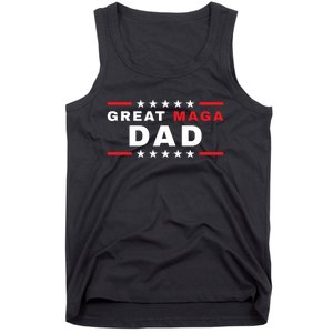 Great MAGA DAD Father's Day Gift Trump Supporter Birthday Tank Top