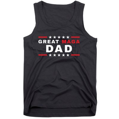 Great MAGA DAD Father's Day Gift Trump Supporter Birthday Tank Top