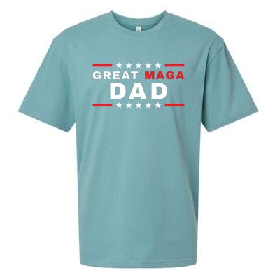 Great MAGA DAD Father's Day Gift Trump Supporter Birthday Sueded Cloud Jersey T-Shirt