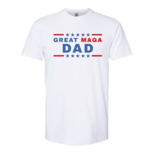 Great MAGA DAD Father's Day Gift Trump Supporter Birthday Softstyle CVC T-Shirt