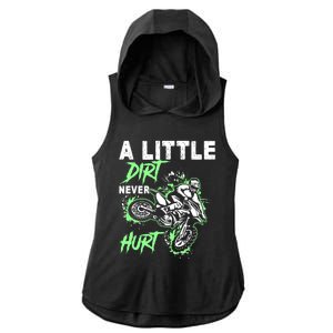 Green Motorcycle Dirt Bike Mx Motocrosss Boy Ladies PosiCharge Tri-Blend Wicking Draft Hoodie Tank