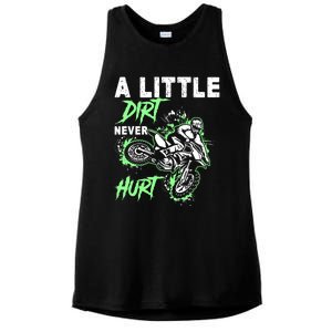 Green Motorcycle Dirt Bike Mx Motocrosss Boy Ladies PosiCharge Tri-Blend Wicking Tank