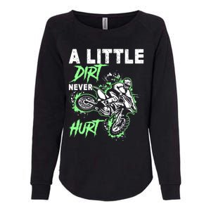 Green Motorcycle Dirt Bike Mx Motocrosss Boy Womens California Wash Sweatshirt