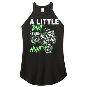 Green Motorcycle Dirt Bike Mx Motocrosss Boy Women's Perfect Tri Rocker Tank