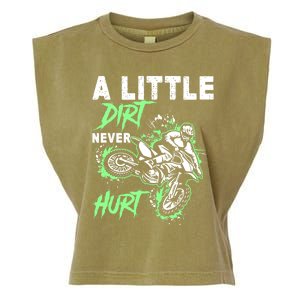 Green Motorcycle Dirt Bike Mx Motocrosss Boy Garment-Dyed Women's Muscle Tee