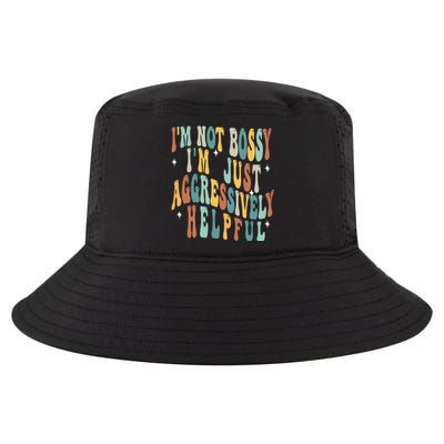 Groovy Mother's Day I'm Not Bossy I'm Aggressively Helpful Cool Comfort Performance Bucket Hat