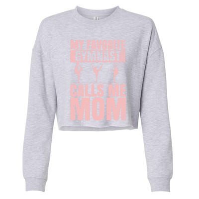 Gymnastics Mothers Day Acrobatic Sport Mom Gymnast Gift Cropped Pullover Crew