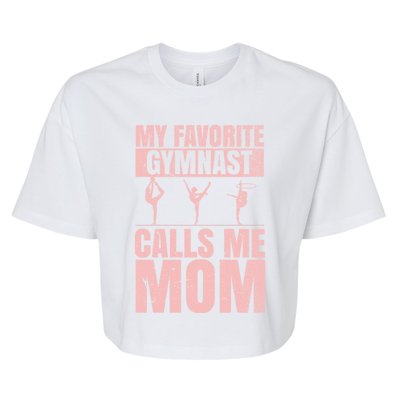 Gymnastics Mothers Day Acrobatic Sport Mom Gymnast Gift Bella+Canvas Jersey Crop Tee