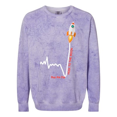 GME Stock AMC Hold To The Moon Buy The Dip Colorblast Crewneck Sweatshirt