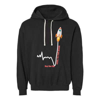 GME Stock AMC Hold To The Moon Buy The Dip Garment-Dyed Fleece Hoodie