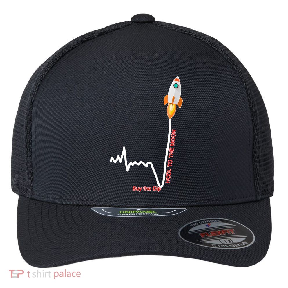 GME Stock AMC Hold To The Moon Buy The Dip Flexfit Unipanel Trucker Cap