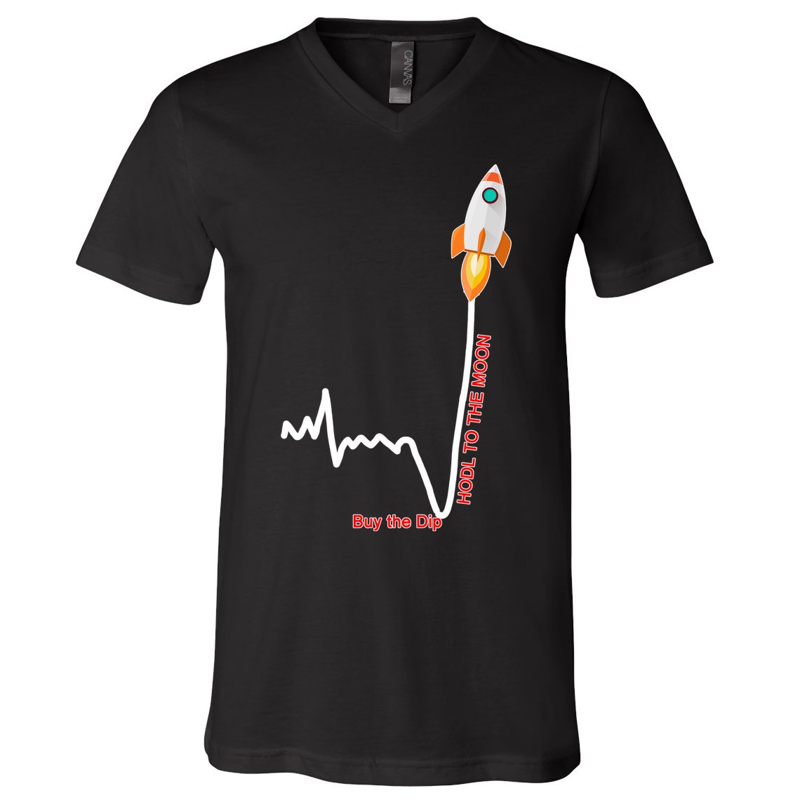 GME Stock AMC Hold To The Moon Buy The Dip V-Neck T-Shirt