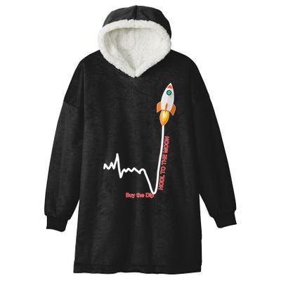 GME Stock AMC Hold To The Moon Buy The Dip Hooded Wearable Blanket