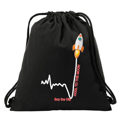 GME Stock AMC Hold To The Moon Buy The Dip Drawstring Bag
