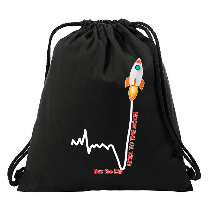 GME Stock AMC Hold To The Moon Buy The Dip Drawstring Bag