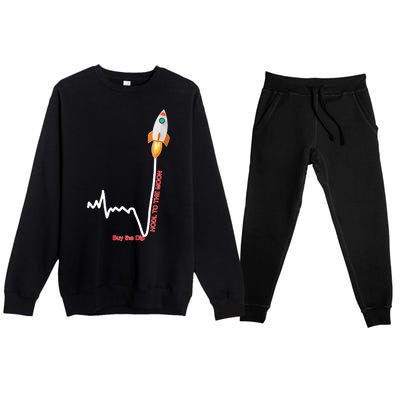 GME Stock AMC Hold To The Moon Buy The Dip Premium Crewneck Sweatsuit Set