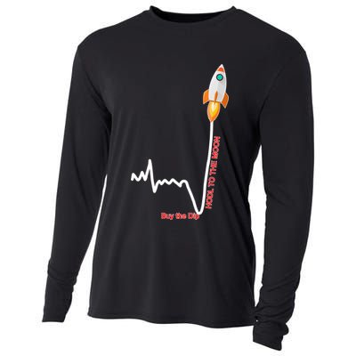 GME Stock AMC Hold To The Moon Buy The Dip Cooling Performance Long Sleeve Crew