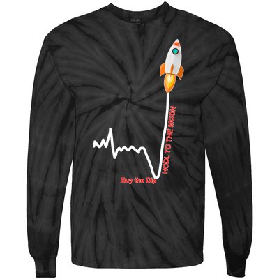 GME Stock AMC Hold To The Moon Buy The Dip Tie-Dye Long Sleeve Shirt