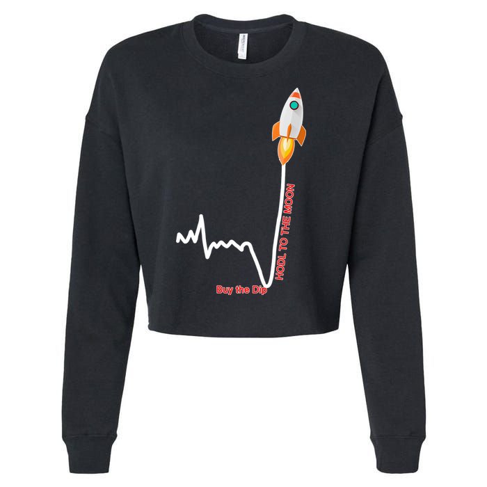 GME Stock AMC Hold To The Moon Buy The Dip Cropped Pullover Crew