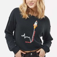 GME Stock AMC Hold To The Moon Buy The Dip Cropped Pullover Crew