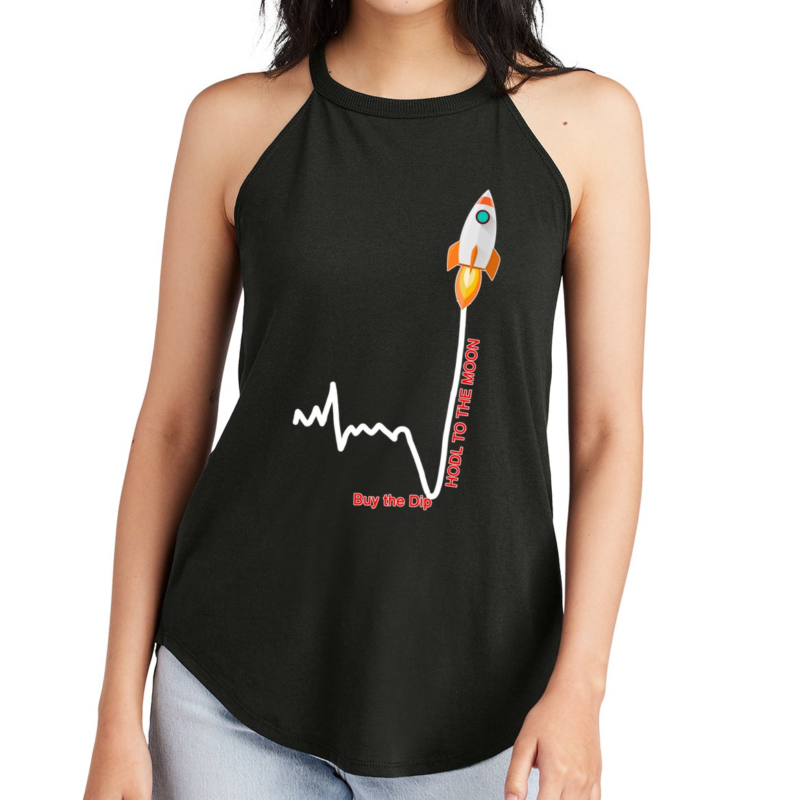 GME Stock AMC Hold To The Moon Buy The Dip Women's Perfect Tri Rocker Tank