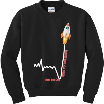 GME Stock AMC Hold To The Moon Buy The Dip Kids Sweatshirt