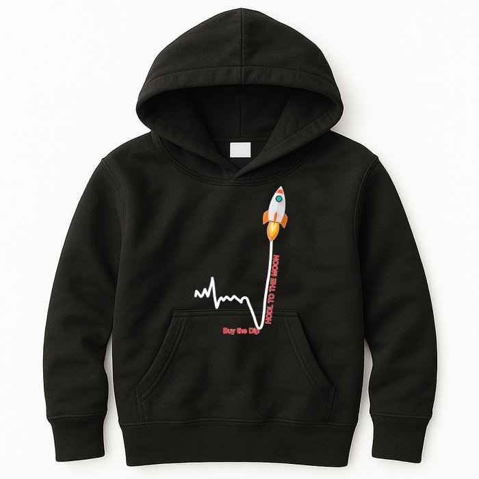 GME Stock AMC Hold To The Moon Buy The Dip Kids Hoodie
