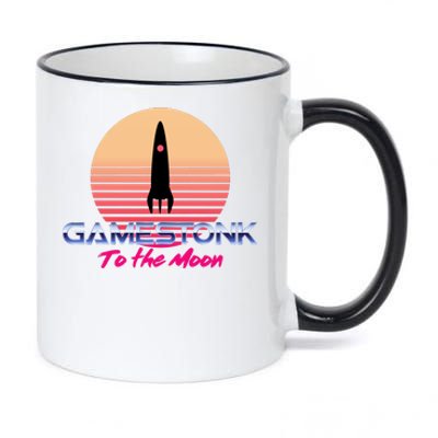 $GME Ticker Rocket Moon Gamestonk GME Gamestick 11oz Black Color Changing Mug