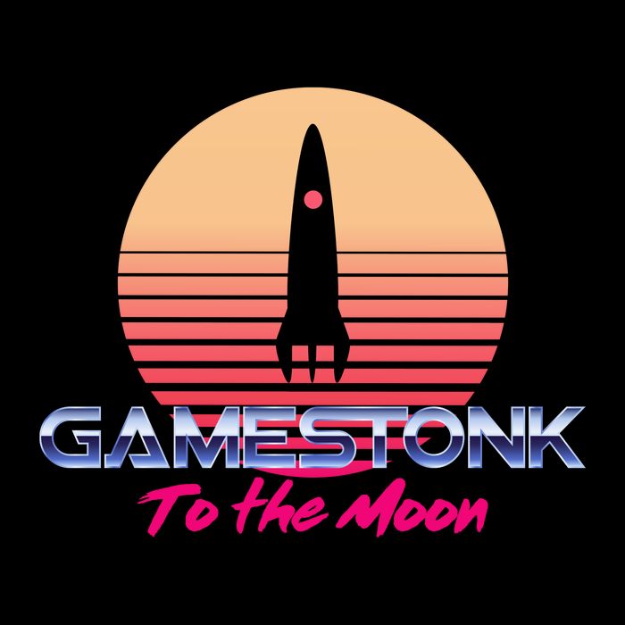 $GME Ticker Rocket Moon Gamestonk GME Gamestick Cooling Performance Crew T-Shirt