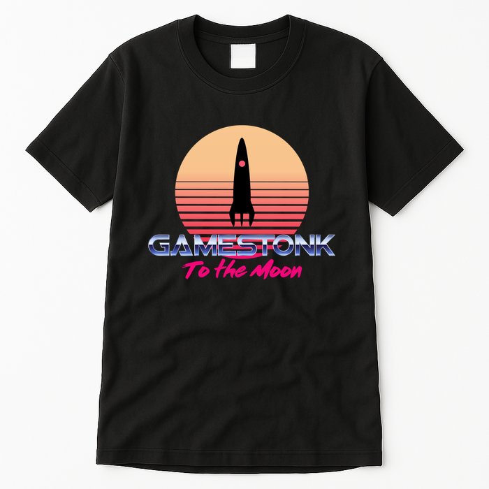 $GME Ticker Rocket Moon Gamestonk GME Gamestick Tall T-Shirt