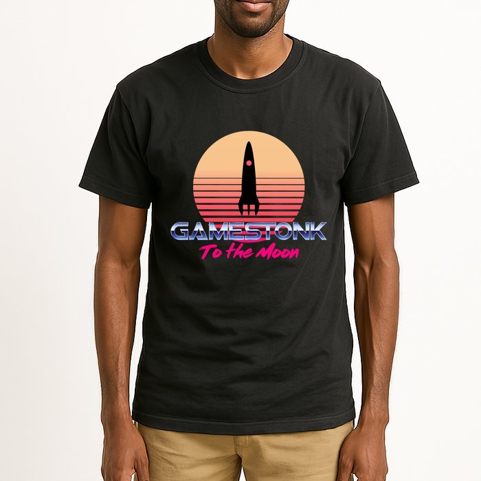 $GME Ticker Rocket Moon Gamestonk GME Gamestick Tall T-Shirt