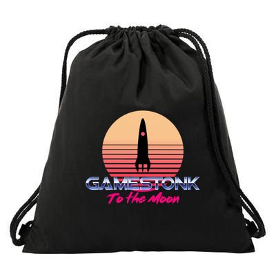 $GME Ticker Rocket Moon Gamestonk GME Gamestick Drawstring Bag