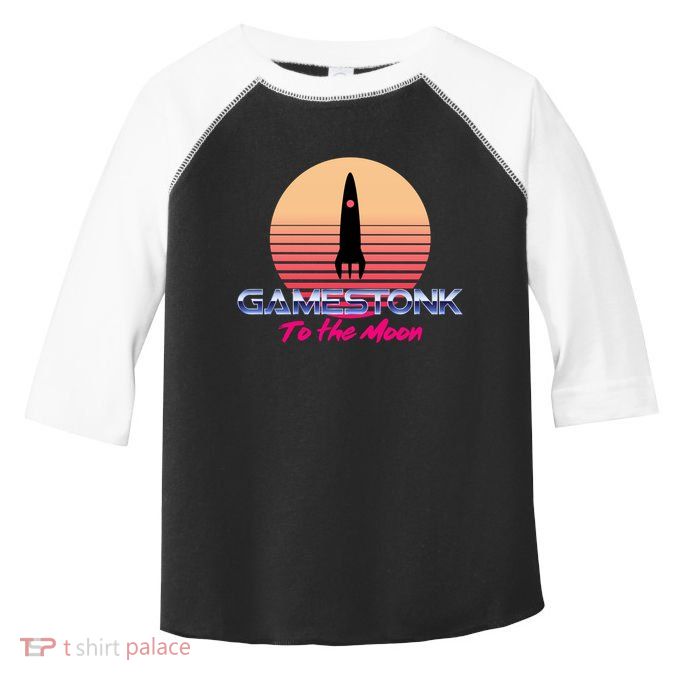 $GME Ticker Rocket Moon Gamestonk GME Gamestick Toddler Fine Jersey T-Shirt