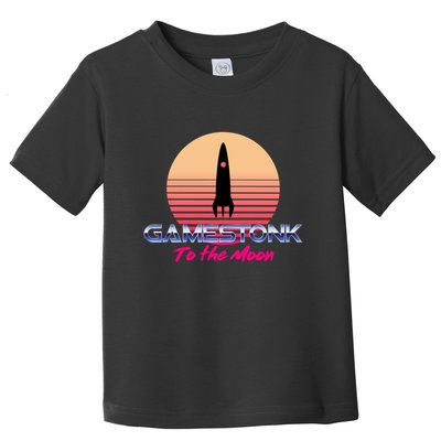 $GME Ticker Rocket Moon Gamestonk GME Gamestick Toddler T-Shirt