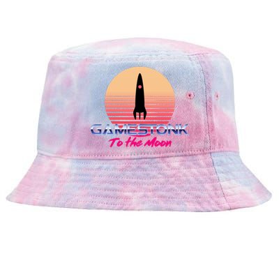 $GME Ticker Rocket Moon Gamestonk GME Gamestick Tie-Dyed Bucket Hat