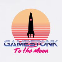 $GME Ticker Rocket Moon Gamestonk GME Gamestick Garment-Dyed Sweatshirt