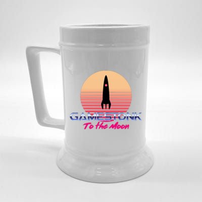 $GME Ticker Rocket Moon Gamestonk GME Gamestick Beer Stein