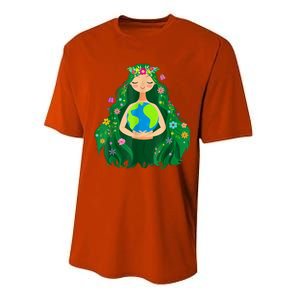 Green Mother Earth Day Save Our Planet Performance Sprint T-Shirt