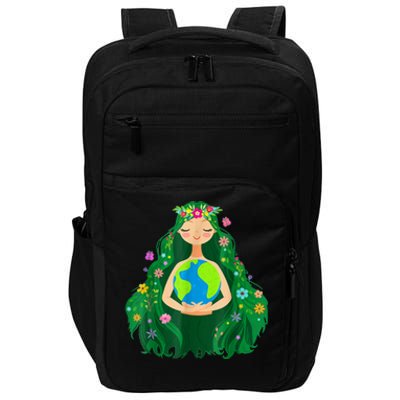 Green Mother Earth Day Save Our Planet Impact Tech Backpack