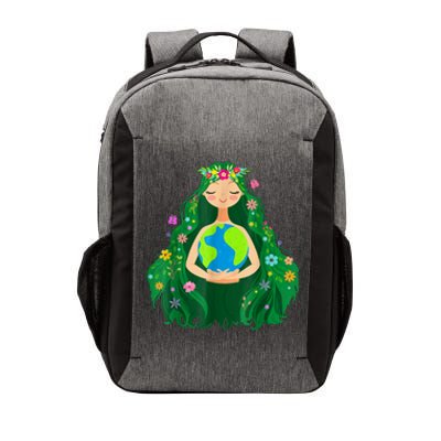 Green Mother Earth Day Save Our Planet Vector Backpack