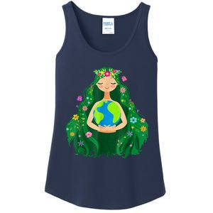 Green Mother Earth Day Save Our Planet Ladies Essential Tank