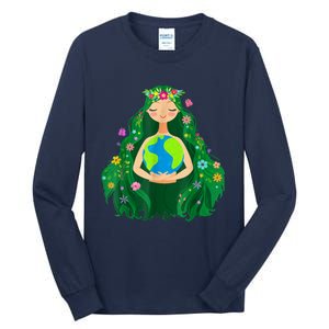 Green Mother Earth Day Save Our Planet Tall Long Sleeve T-Shirt