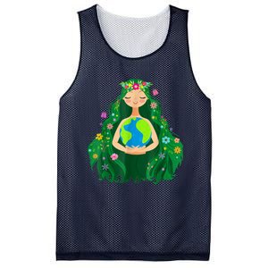 Green Mother Earth Day Save Our Planet Mesh Reversible Basketball Jersey Tank