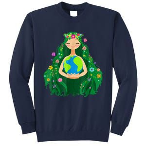 Green Mother Earth Day Save Our Planet Tall Sweatshirt