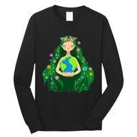 Green Mother Earth Day Gaia Save Our Planet Long Sleeve Shirt