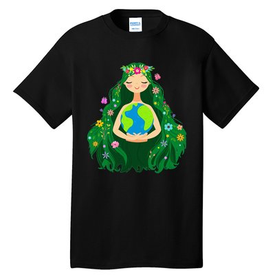 Green Mother Earth Day Gaia Save Our Planet Tall T-Shirt