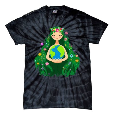 Green Mother Earth Day Gaia Save Our Planet Tie-Dye T-Shirt