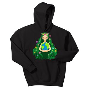 Green Mother Earth Day Gaia Save Our Planet Kids Hoodie